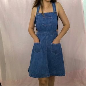 Vintage Denim Overall Dress